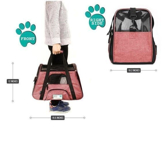 Airline Approved Soft Sided Pet Carrier Bag Dog - Picture 2 of 3